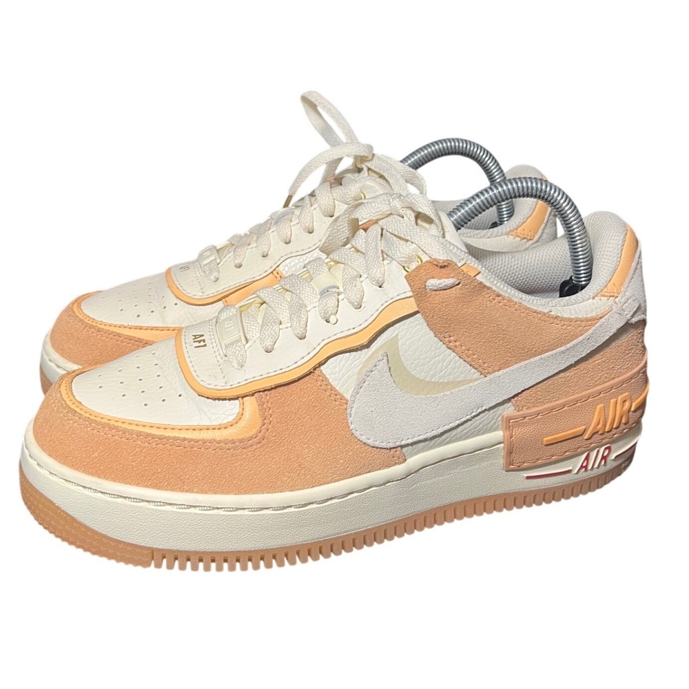 Nike Air Force 1 Shadow Womens 9.5 Peach Cream DM8157-700 Sneakers‎